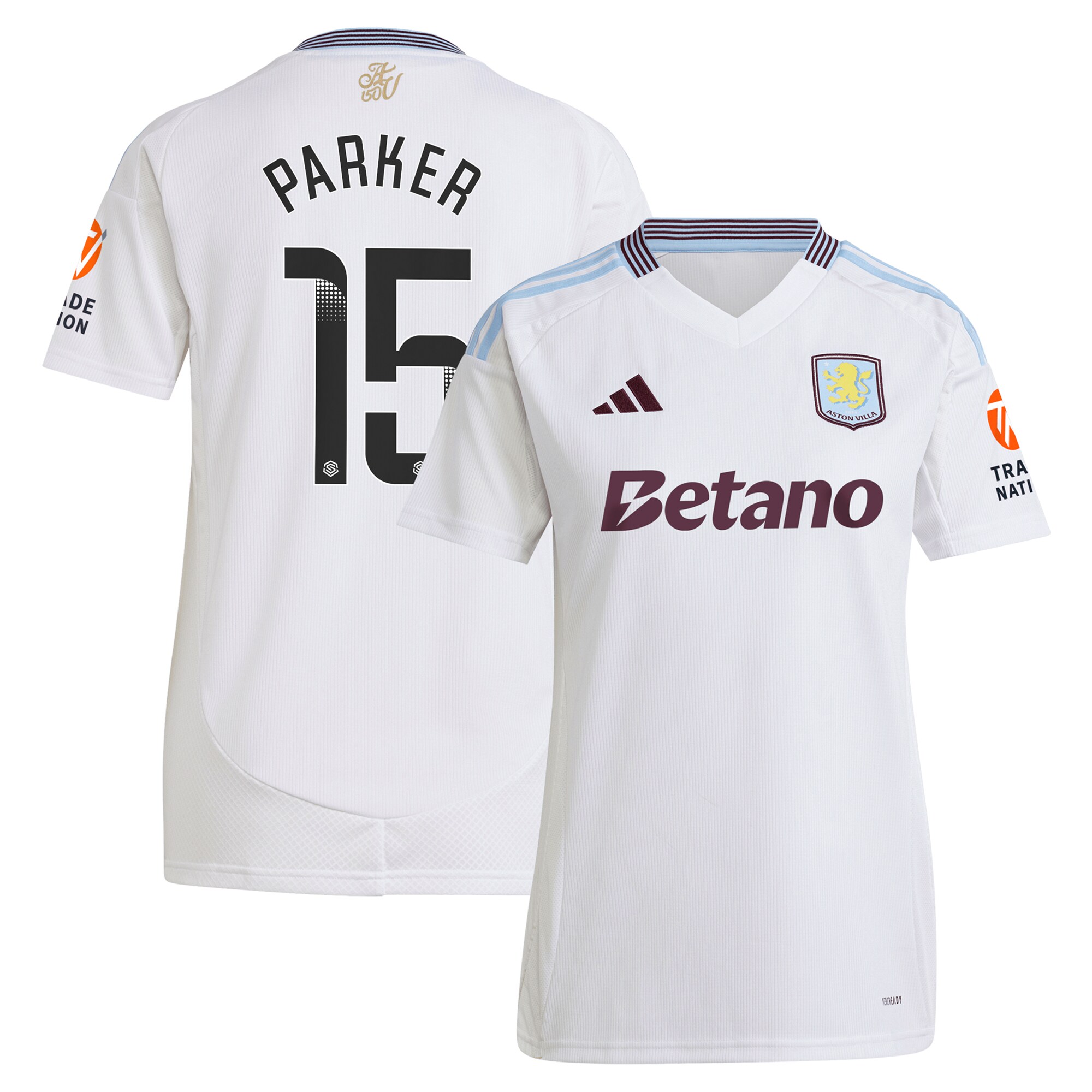 aston villa wsl adidas away shirt 2024-25 – womens with parker 15 printing Collection | Aston Villa Jerseys for True Fans