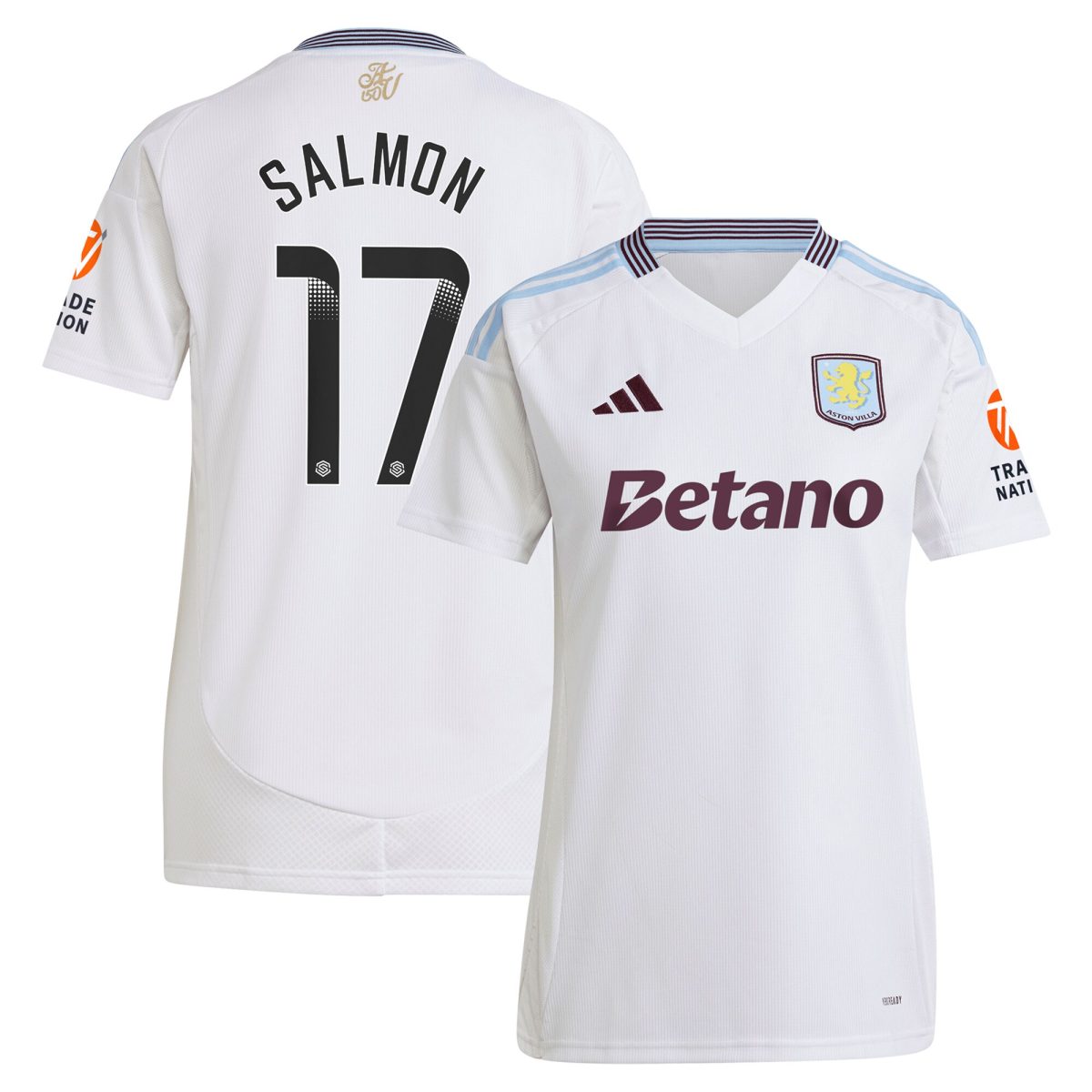 aston villa wsl adidas away shirt 2024-25 – womens with salmon 17 printing Collection | Aston Villa Jerseys for True Fans