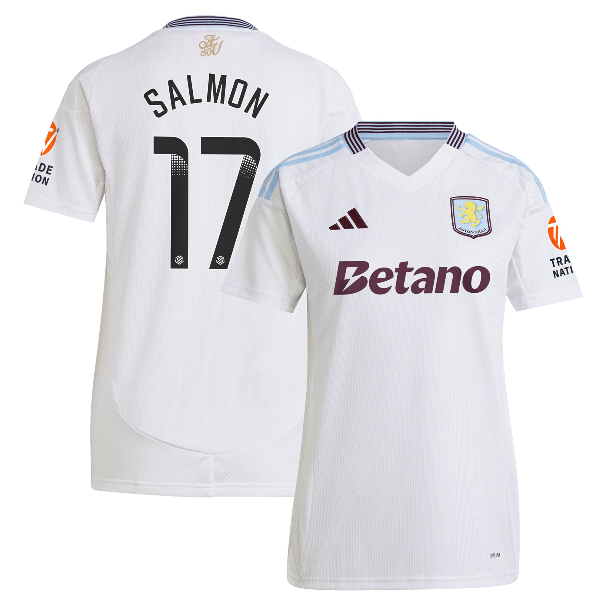 aston villa wsl adidas away shirt 2024-25 – womens with salmon 17 printing Collection | Aston Villa Jerseys for True Fans