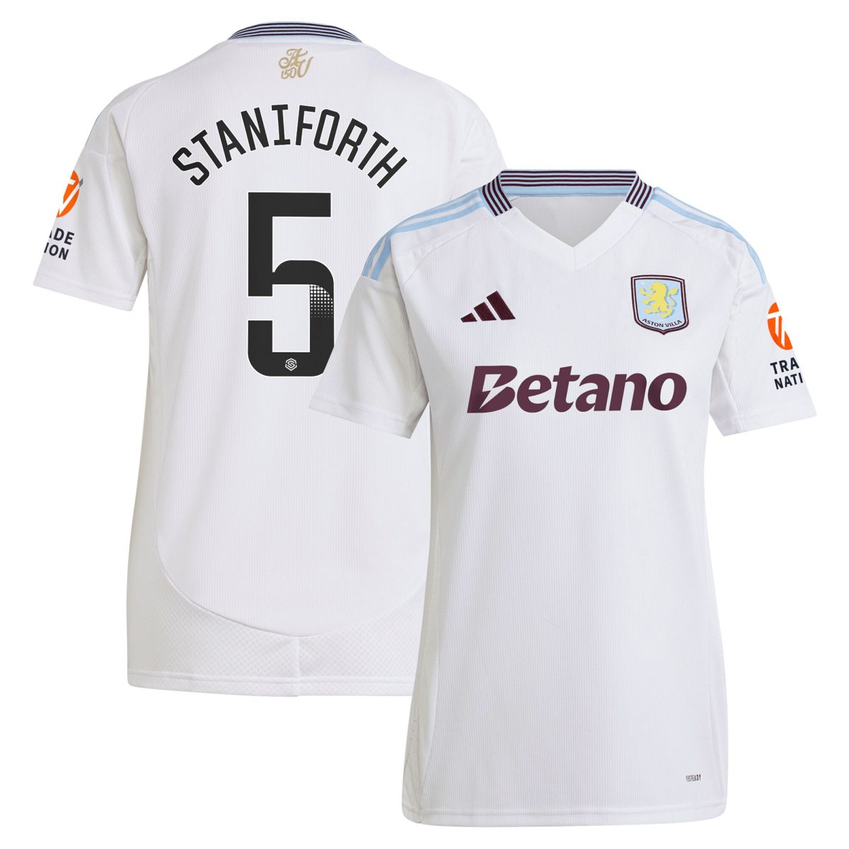 aston villa wsl adidas away shirt 2024-25 – womens with staniforth 5 printing Collection | Aston Villa Jerseys for True Fans