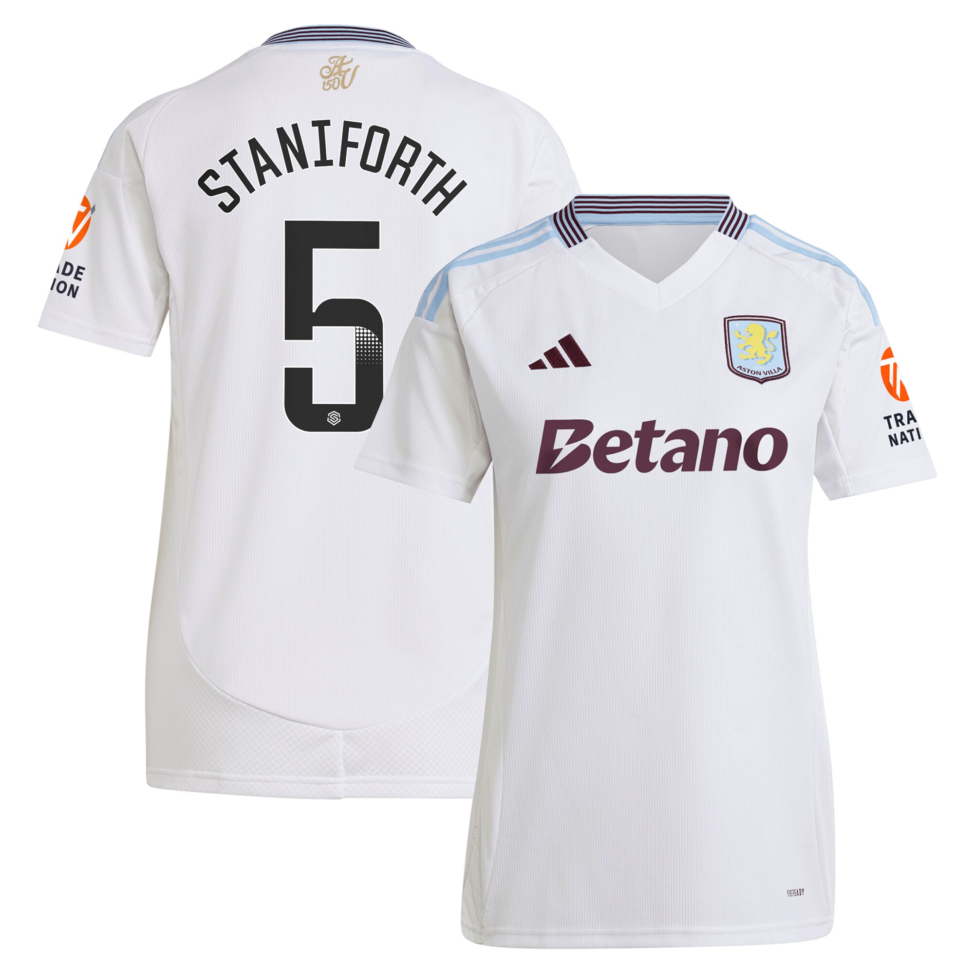 aston villa wsl adidas away shirt 2024-25 – womens with staniforth 5 printing Collection | Aston Villa Jerseys for True Fans