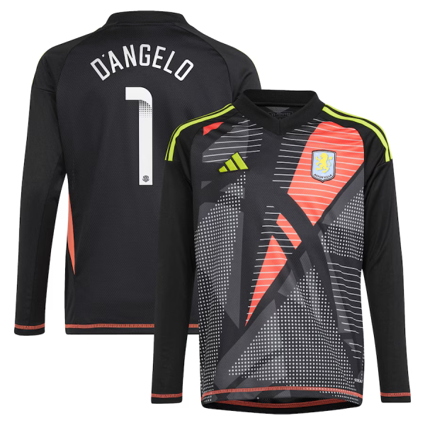 aston villa wsl adidas goalkeeper shirt 2024-25 – long sleeve – kids with d8217angelo 1 printing Collection | Aston Villa Jerseys for True Fans