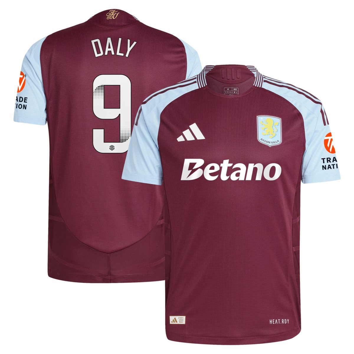 aston villa wsl adidas home authentic shirt 2024-25 with daly 9 printing Collection | Aston Villa Jerseys for True Fans