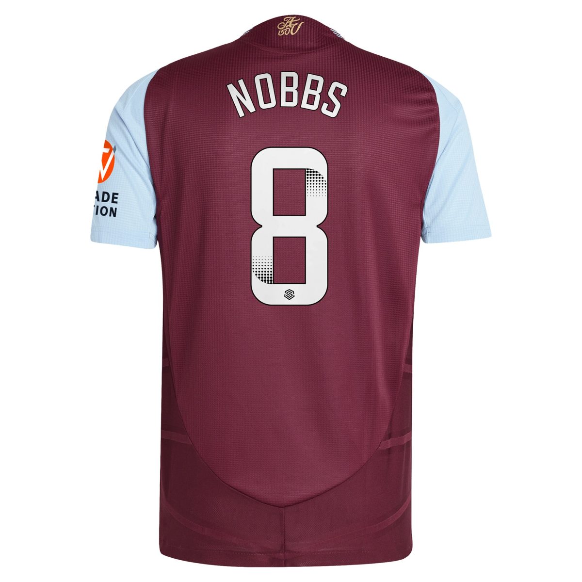 aston villa wsl adidas home authentic shirt 2024-25 with nobbs 8 printing Collection | Aston Villa Jerseys for True Fans