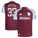 aston villa wsl adidas home authentic shirt 2024-25 with pacheco 33 printing Collection | Aston Villa Jerseys for True Fans