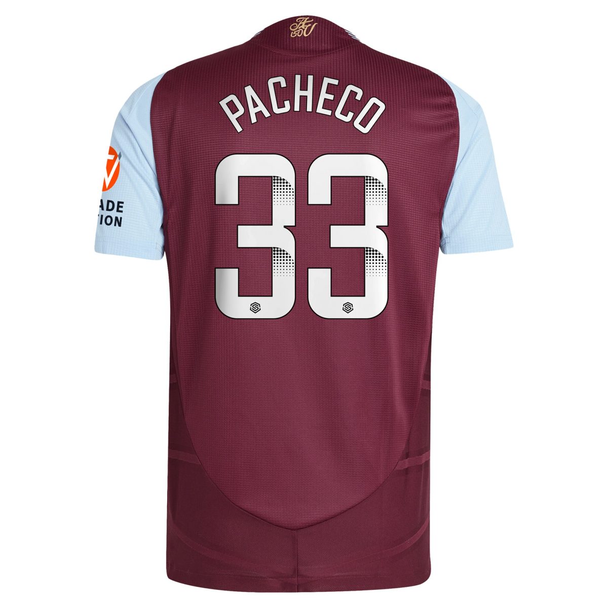 aston villa wsl adidas home authentic shirt 2024-25 with pacheco 33 printing Collection | Aston Villa Jerseys for True Fans
