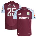 aston villa wsl adidas home authentic shirt 2024-25 with taylor 25 printing Collection | Aston Villa Jerseys for True Fans