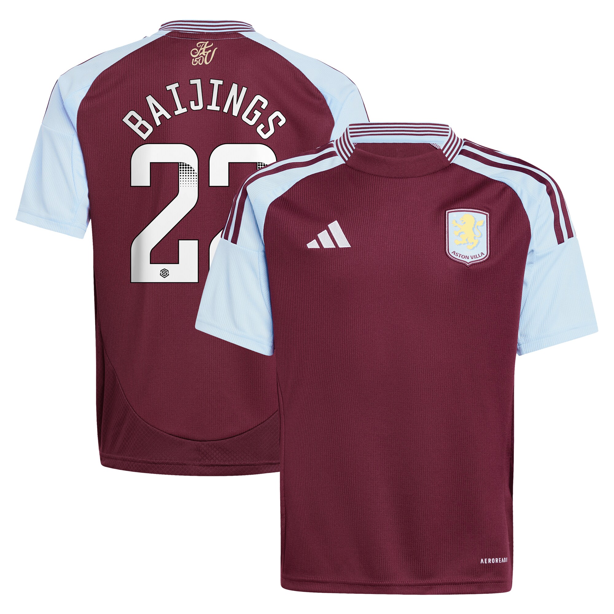 aston villa wsl adidas home shirt 2024-25 – kids with baijings 22 printing Collection | Aston Villa Jerseys for True Fans