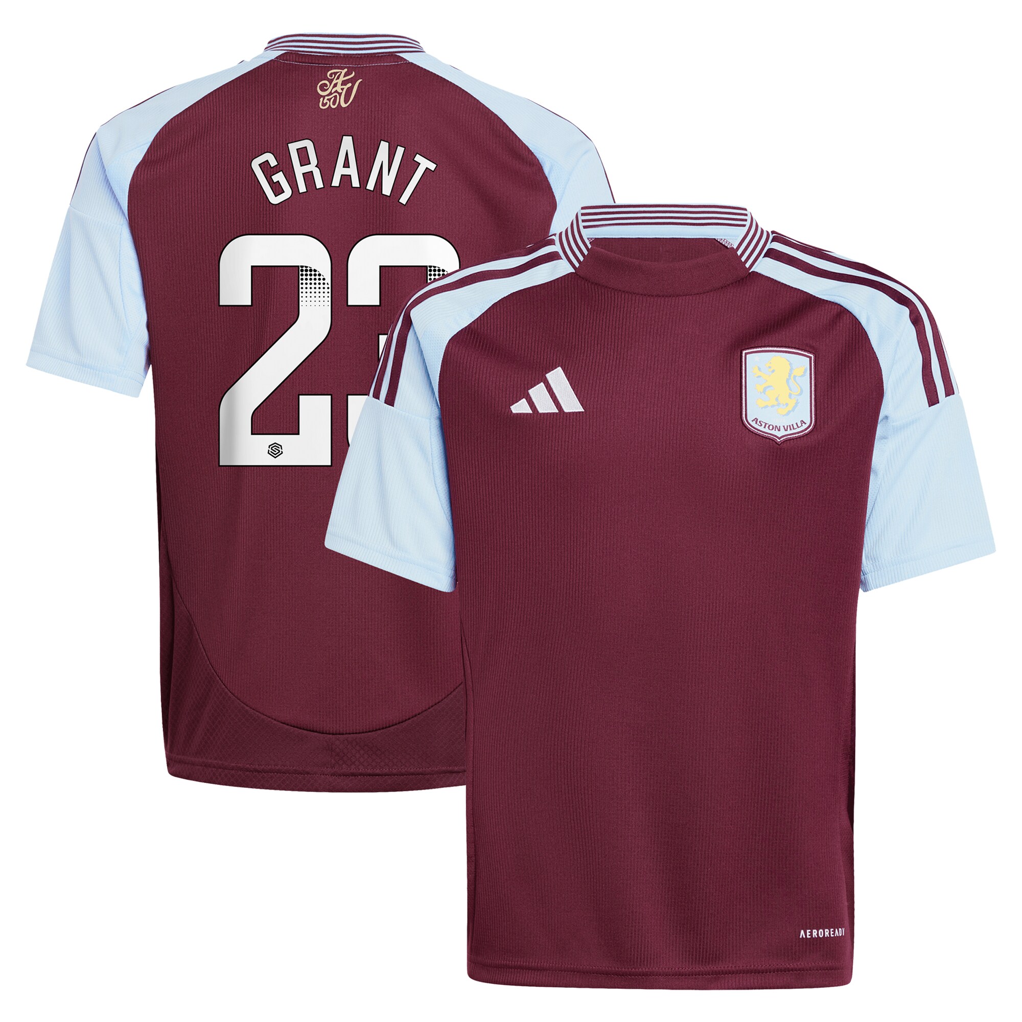 aston villa wsl adidas home shirt 2024-25 – kids with grant 23 printing Collection | Aston Villa Jerseys for True Fans