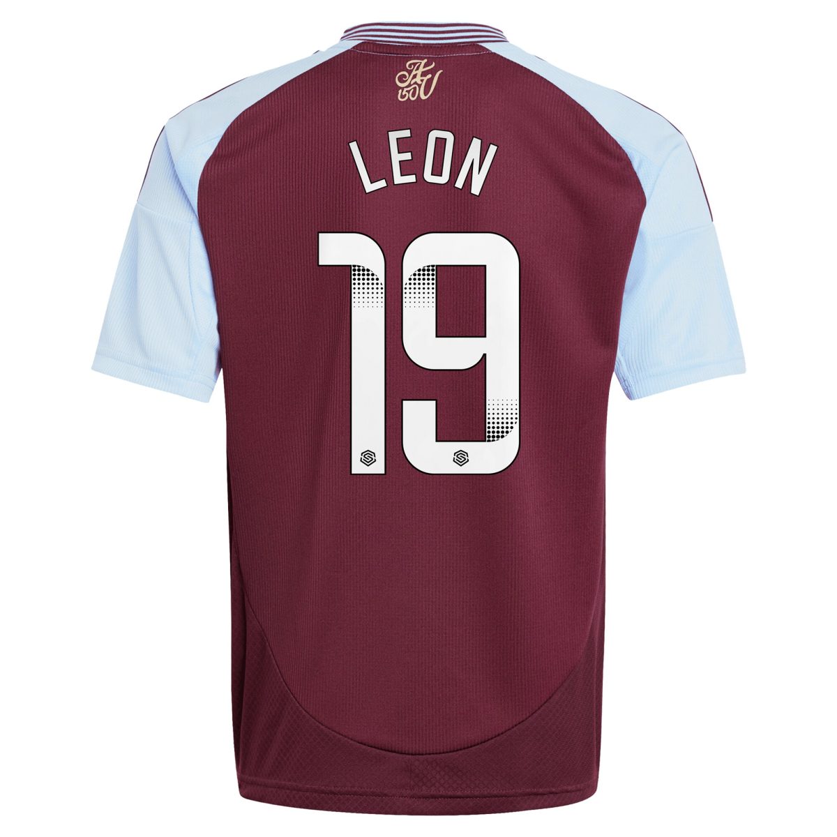 aston villa wsl adidas home shirt 2024-25 – kids with leon 19 printing Collection | Aston Villa Jerseys for True Fans