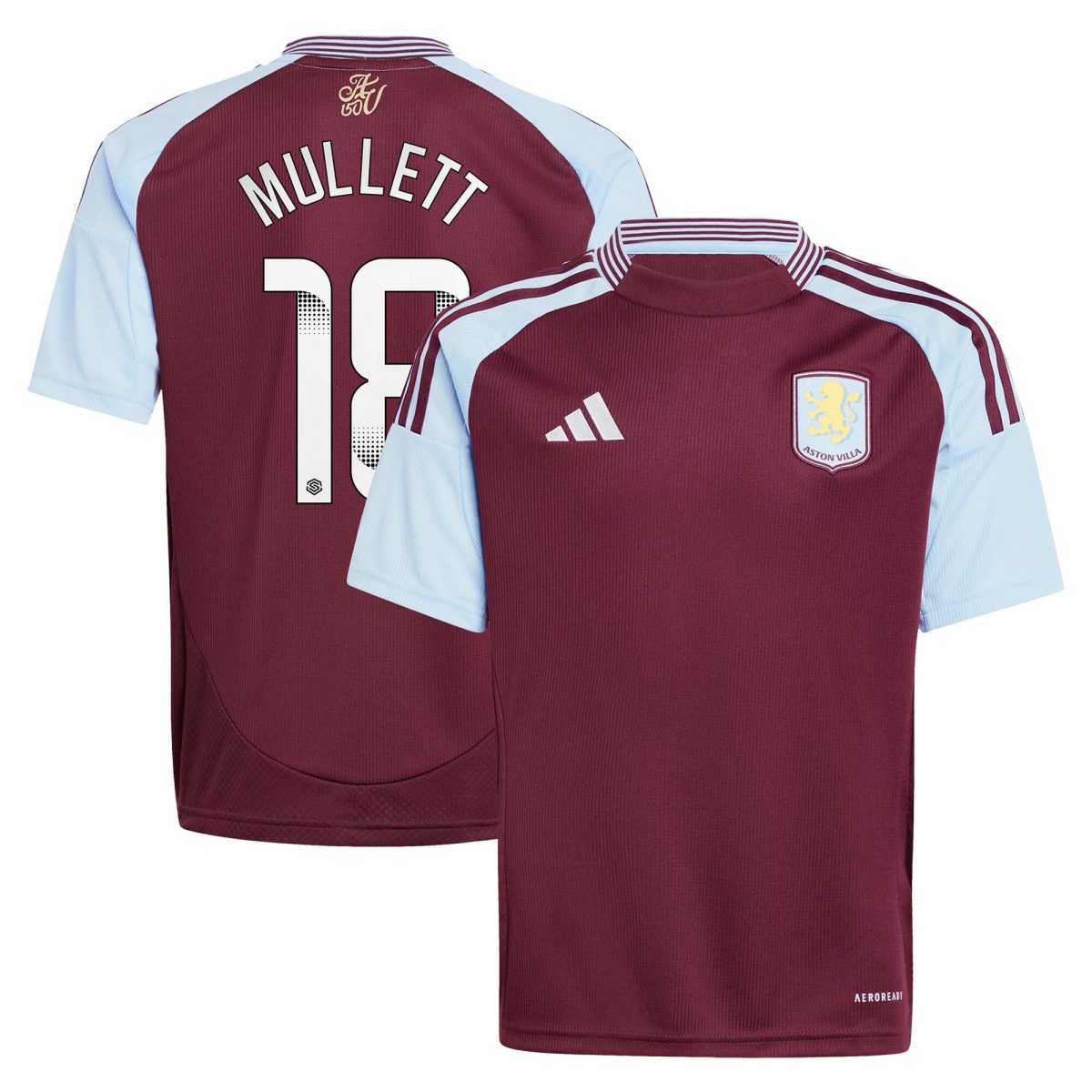 aston villa wsl adidas home shirt 2024-25 – kids with mullett 18 printing Collection | Aston Villa Jerseys for True Fans