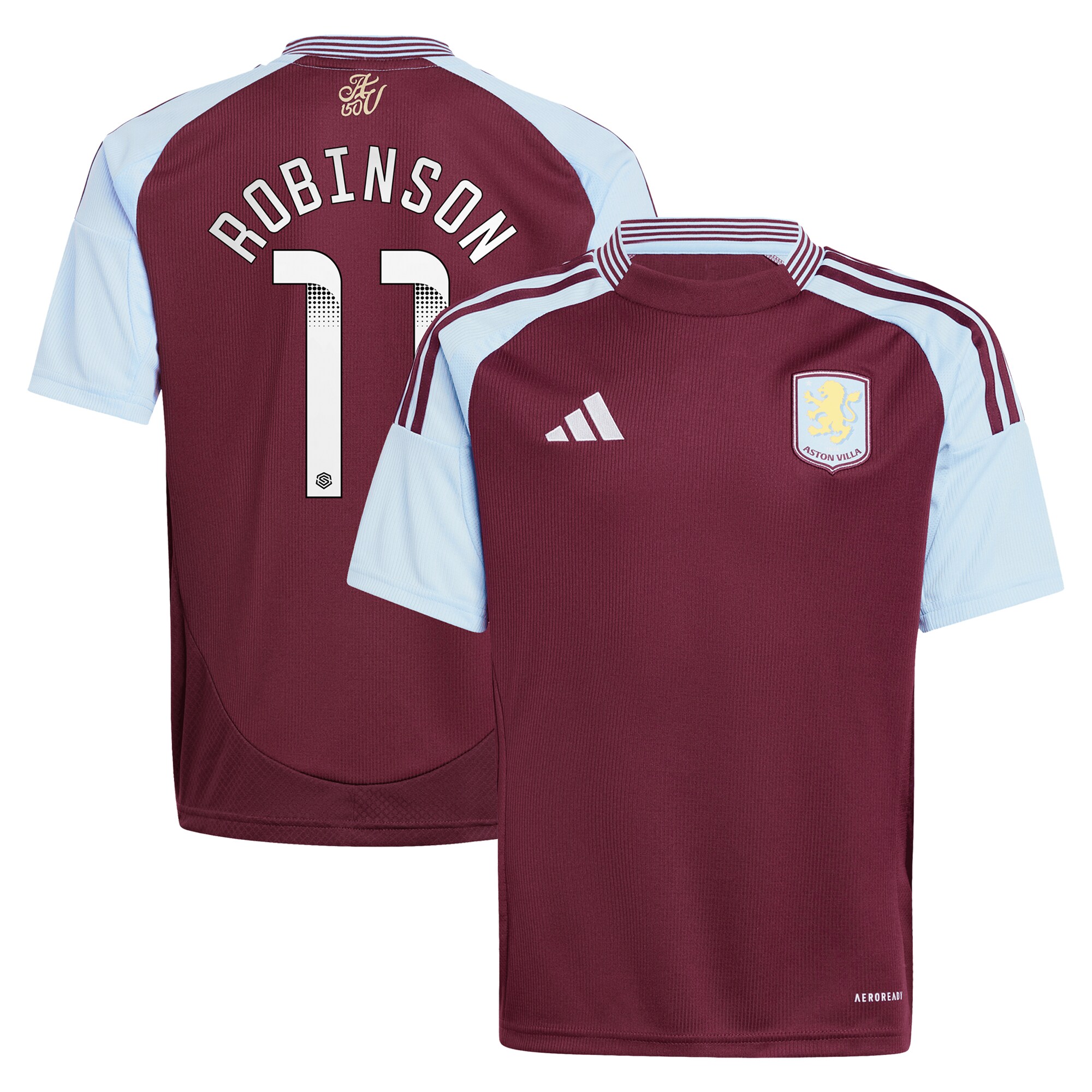 aston villa wsl adidas home shirt 2024-25 – kids with robinson 11 printing Collection | Aston Villa Jerseys for True Fans