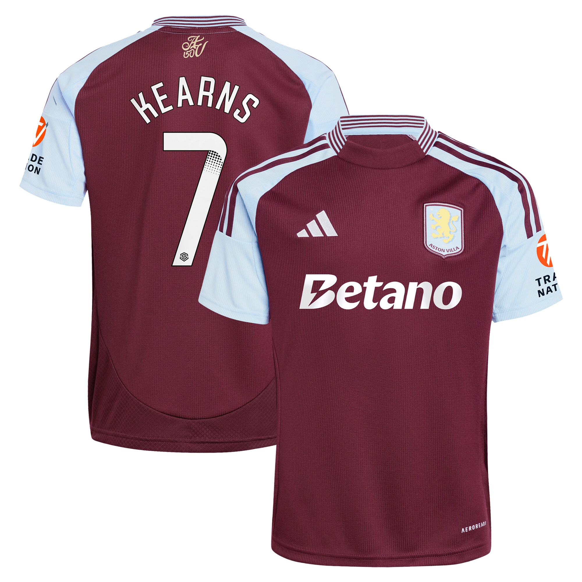aston villa wsl adidas home shirt 2024-25 with kearns 7 printing Collection | Aston Villa Jerseys for True Fans