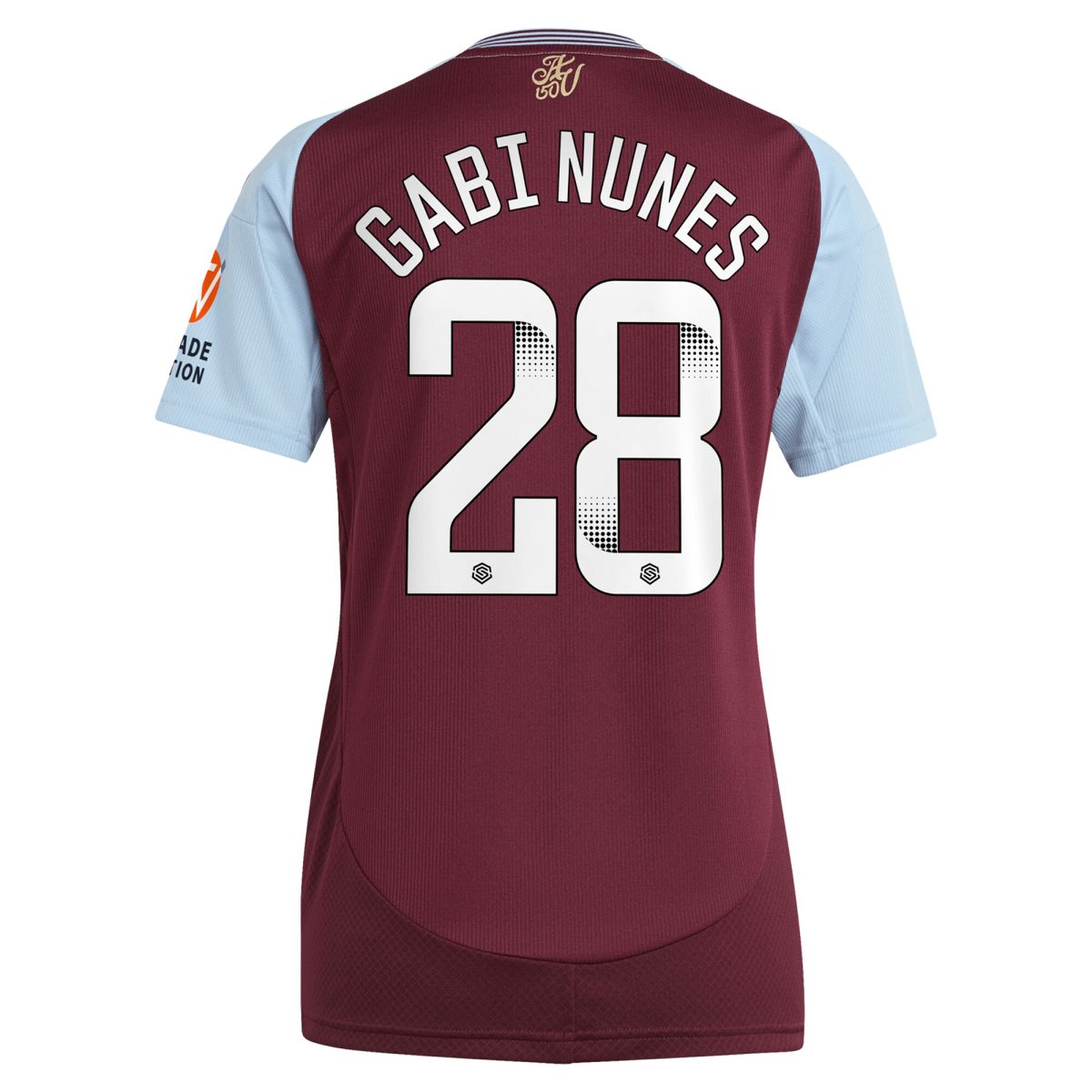 aston villa wsl adidas home shirt 2024-25 – womens with gabi nunes 28 printing Collection | Aston Villa Jerseys for True Fans