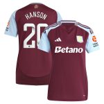 aston villa wsl adidas home shirt 2024-25 – womens with hanson 20 printing Collection | Aston Villa Jerseys for True Fans