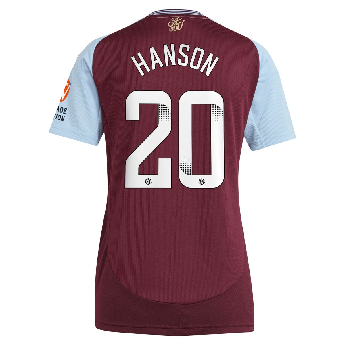 aston villa wsl adidas home shirt 2024-25 – womens with hanson 20 printing Collection | Aston Villa Jerseys for True Fans