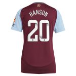 aston villa wsl adidas home shirt 2024-25 – womens with hanson 20 printing Collection | Aston Villa Jerseys for True Fans