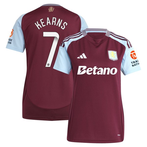 aston villa wsl adidas home shirt 2024-25 – womens with kearns 7 printing Collection | Aston Villa Jerseys for True Fans