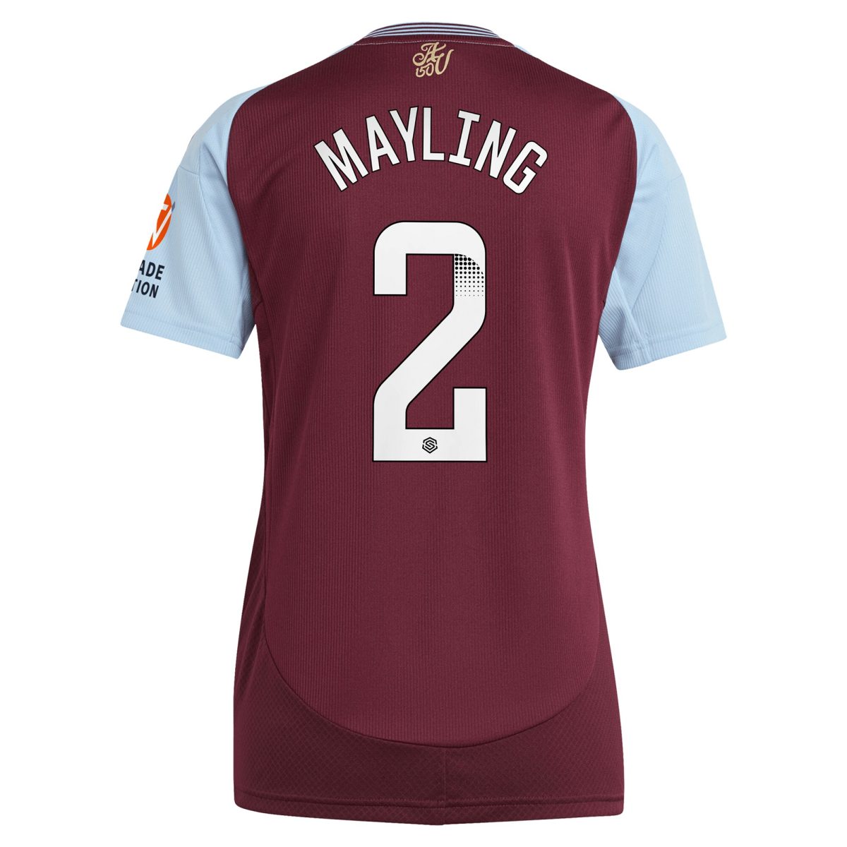 aston villa wsl adidas home shirt 2024-25 – womens with mayling 2 printing Collection | Aston Villa Jerseys for True Fans