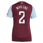 aston villa wsl adidas home shirt 2024-25 – womens with mayling 2 printing Collection | Aston Villa Jerseys for True Fans