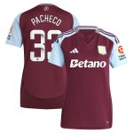 aston villa wsl adidas home shirt 2024-25 – womens with pacheco 33 printing Collection | Aston Villa Jerseys for True Fans