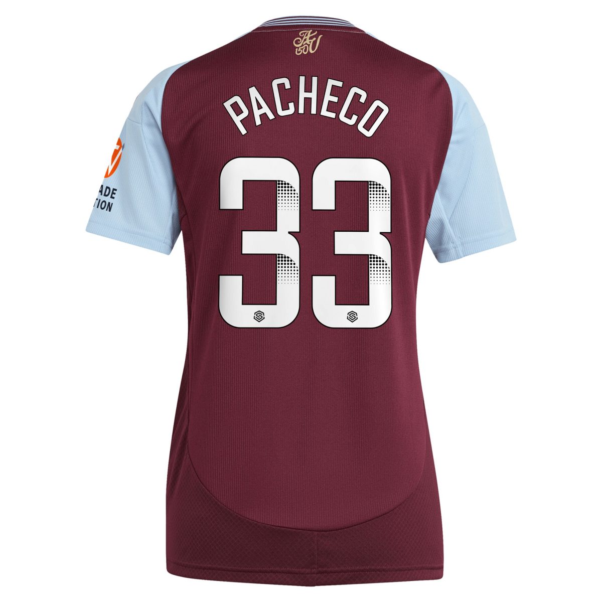 aston villa wsl adidas home shirt 2024-25 – womens with pacheco 33 printing Collection | Aston Villa Jerseys for True Fans