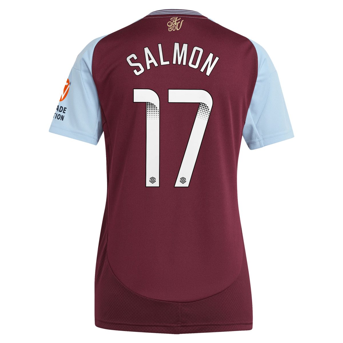 aston villa wsl adidas home shirt 2024-25 – womens with salmon 17 printing Collection | Aston Villa Jerseys for True Fans