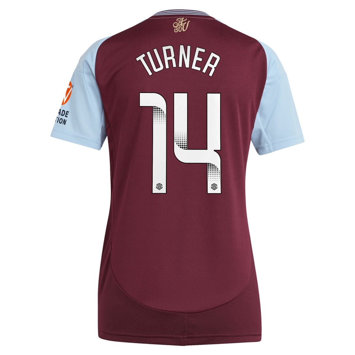 aston villa wsl adidas home shirt 2024-25 – womens with turner 14 printing Collection | Aston Villa Jerseys for True Fans
