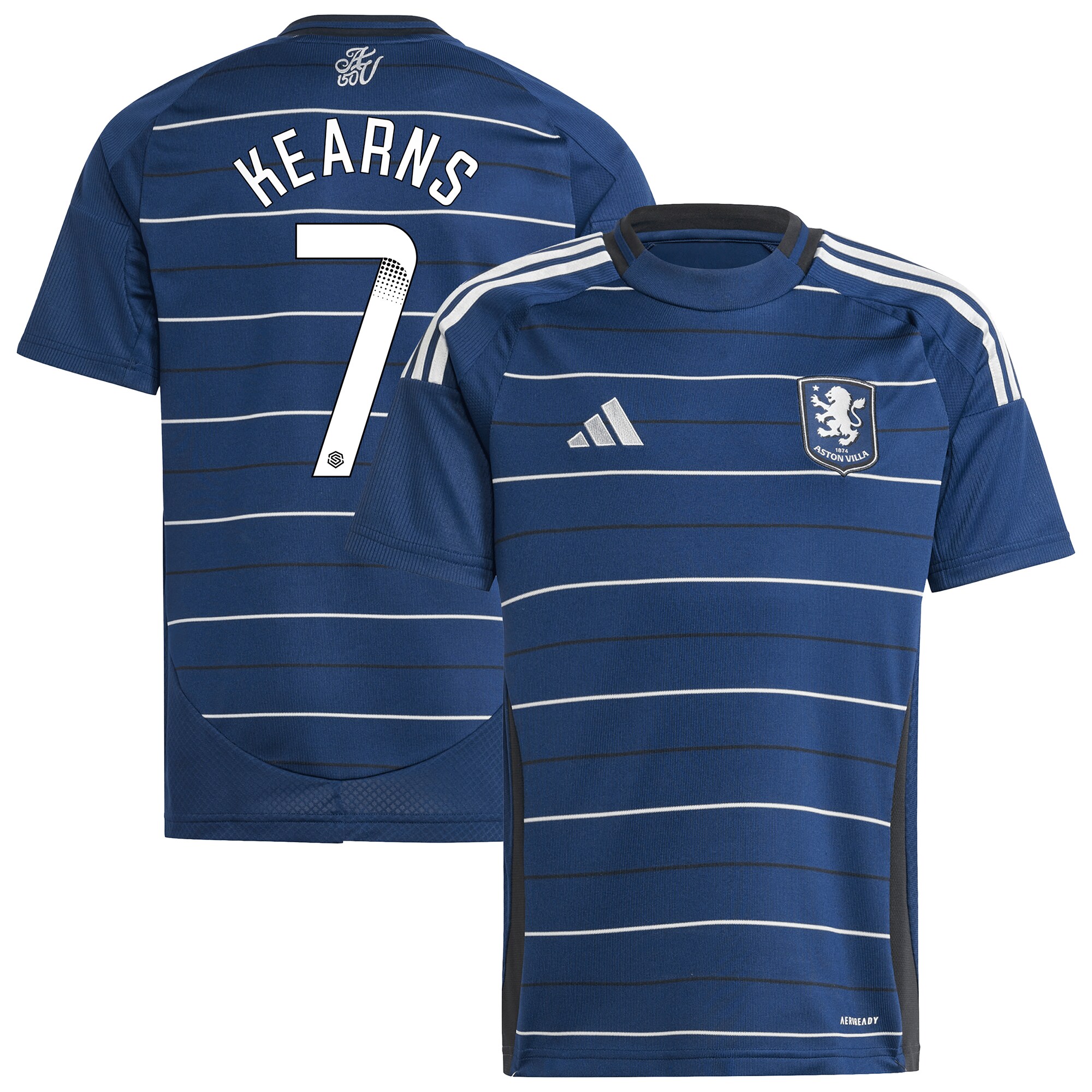 aston villa wsl adidas third shirt 2024-25 – kids with kearns 7 printing Collection | Aston Villa Jerseys for True Fans