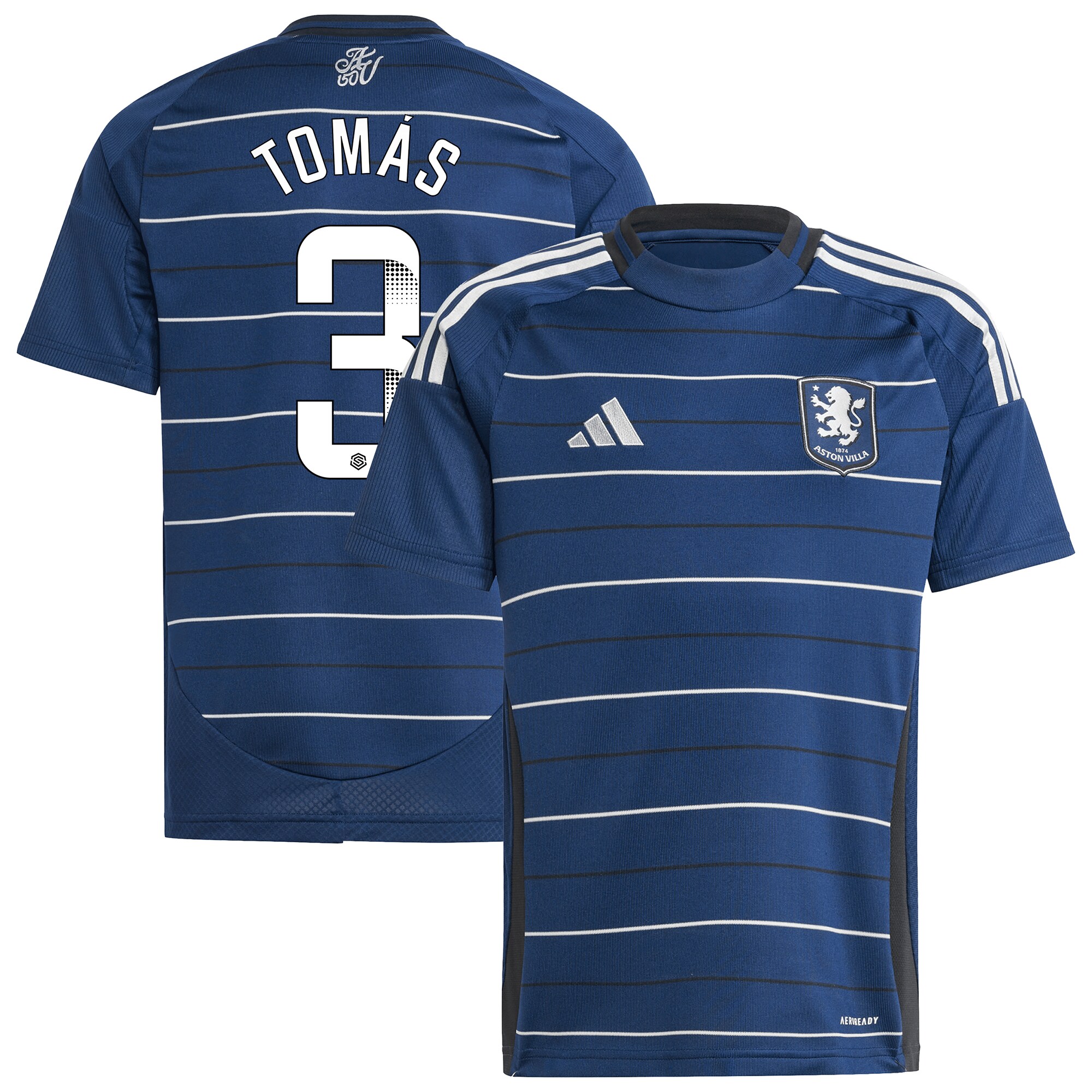 aston villa wsl adidas third shirt 2024-25 – kids with tomás 3 printing Collection | Aston Villa Jerseys for True Fans