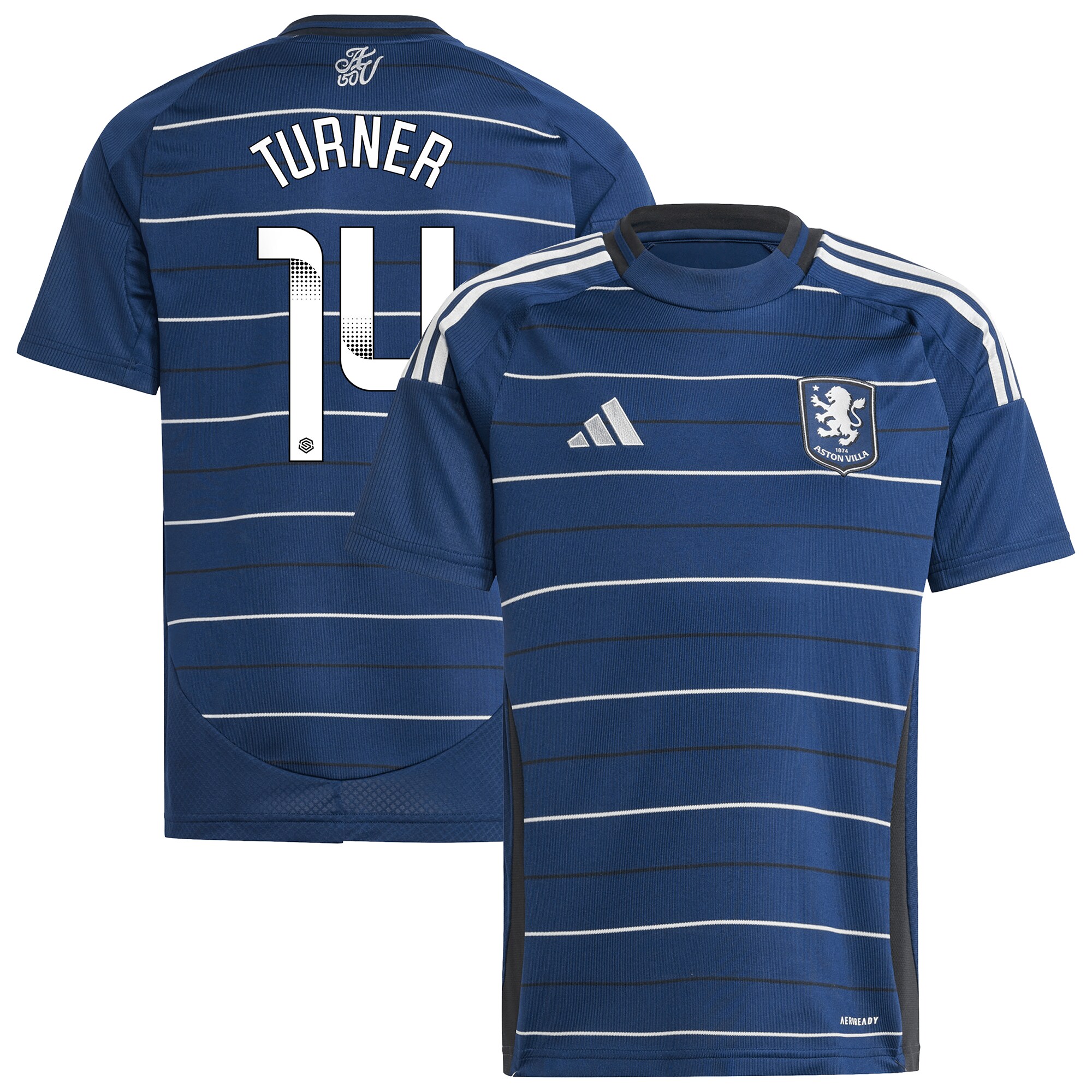aston villa wsl adidas third shirt 2024-25 – kids with turner 14 printing Collection | Aston Villa Jerseys for True Fans
