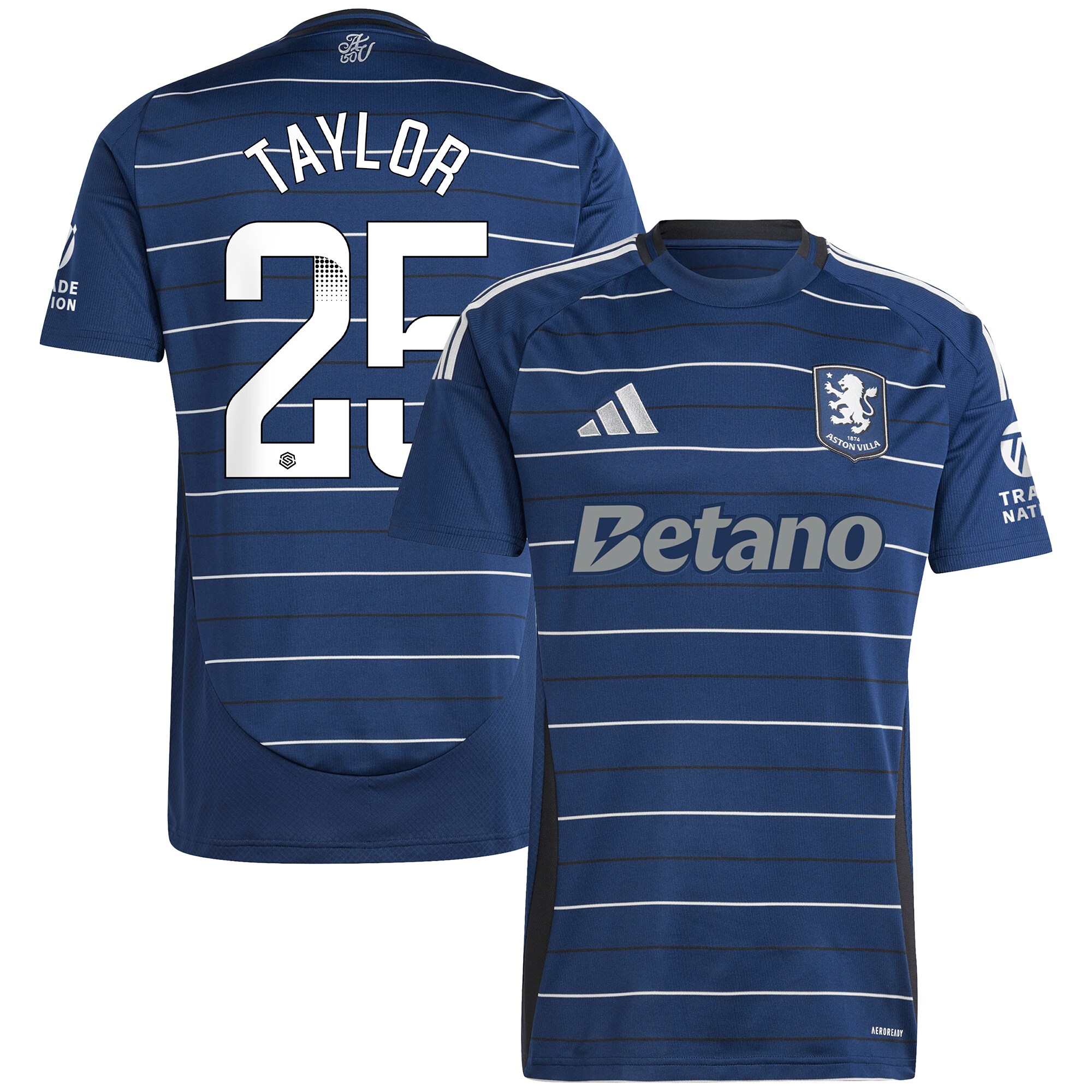 aston villa wsl adidas third shirt 2024-25 with taylor 25 printing Collection | Aston Villa Jerseys for True Fans