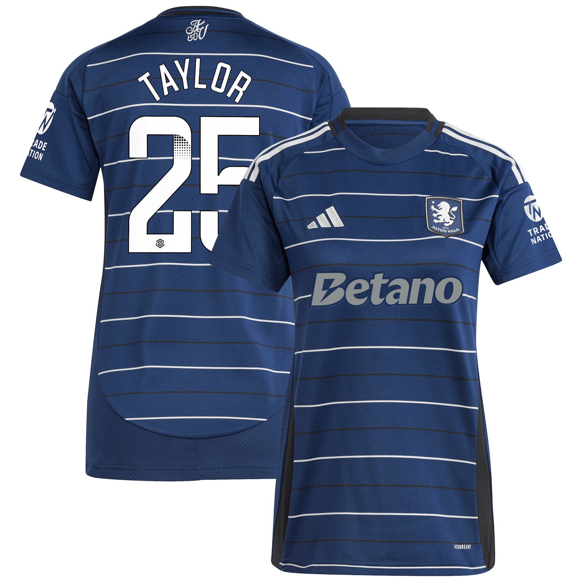 aston villa wsl adidas third shirt 2024-25 – womens with taylor 25 printing Collection | Aston Villa Jerseys for True Fans