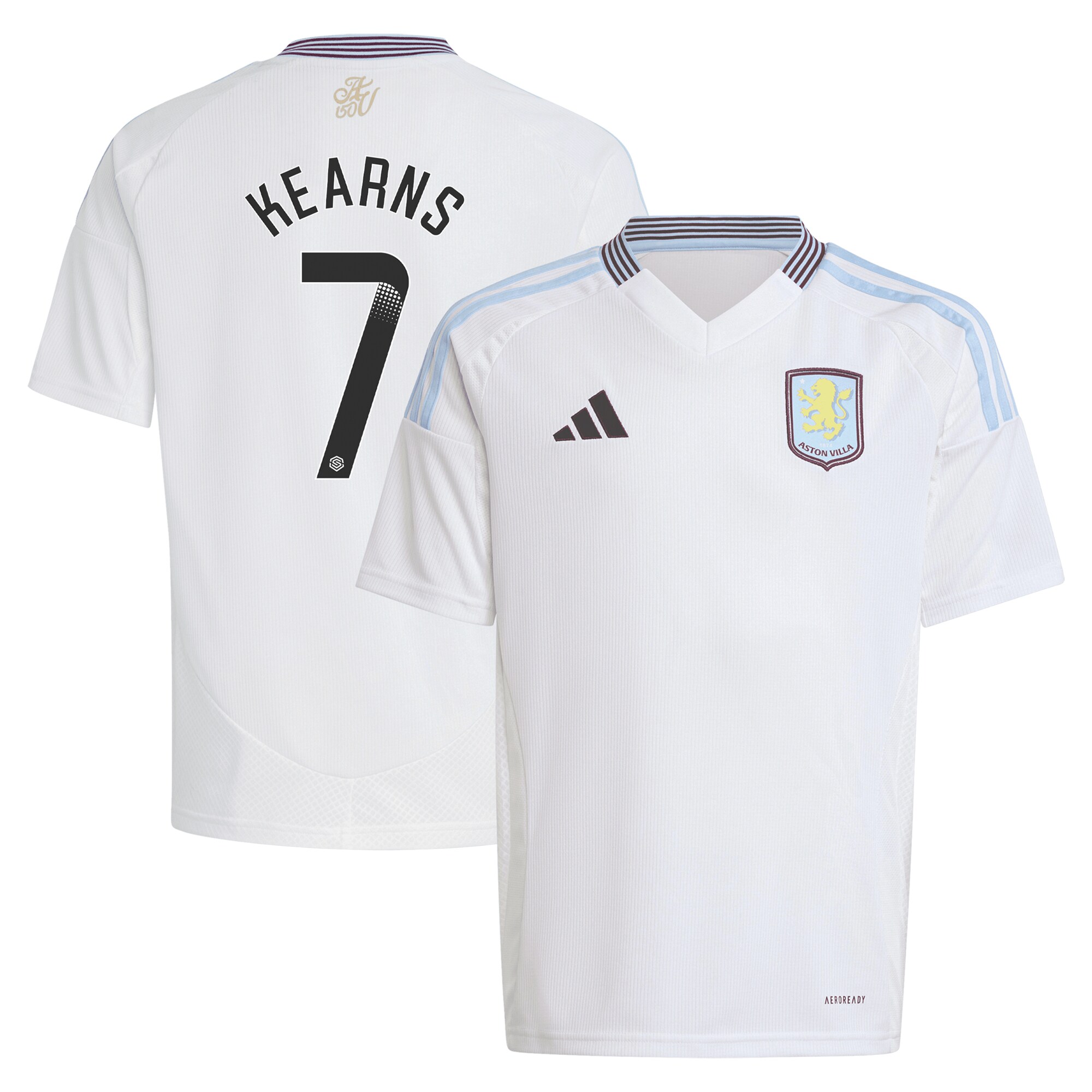 aston villa wsl away shirt 2024-25 – kids with kearns 7 printing Collection | Aston Villa Jerseys for True Fans