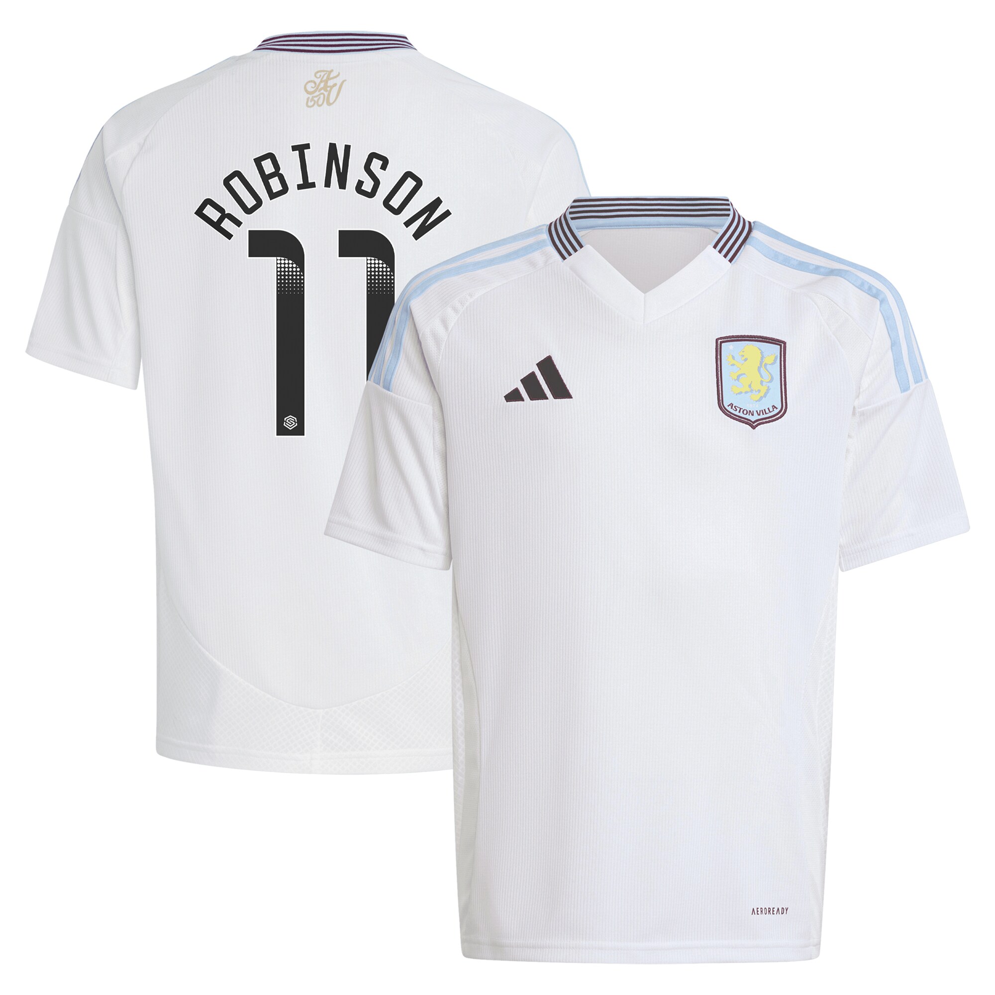 aston villa wsl away shirt 2024-25 – kids with robinson 11 printing Collection | Aston Villa Jerseys for True Fans