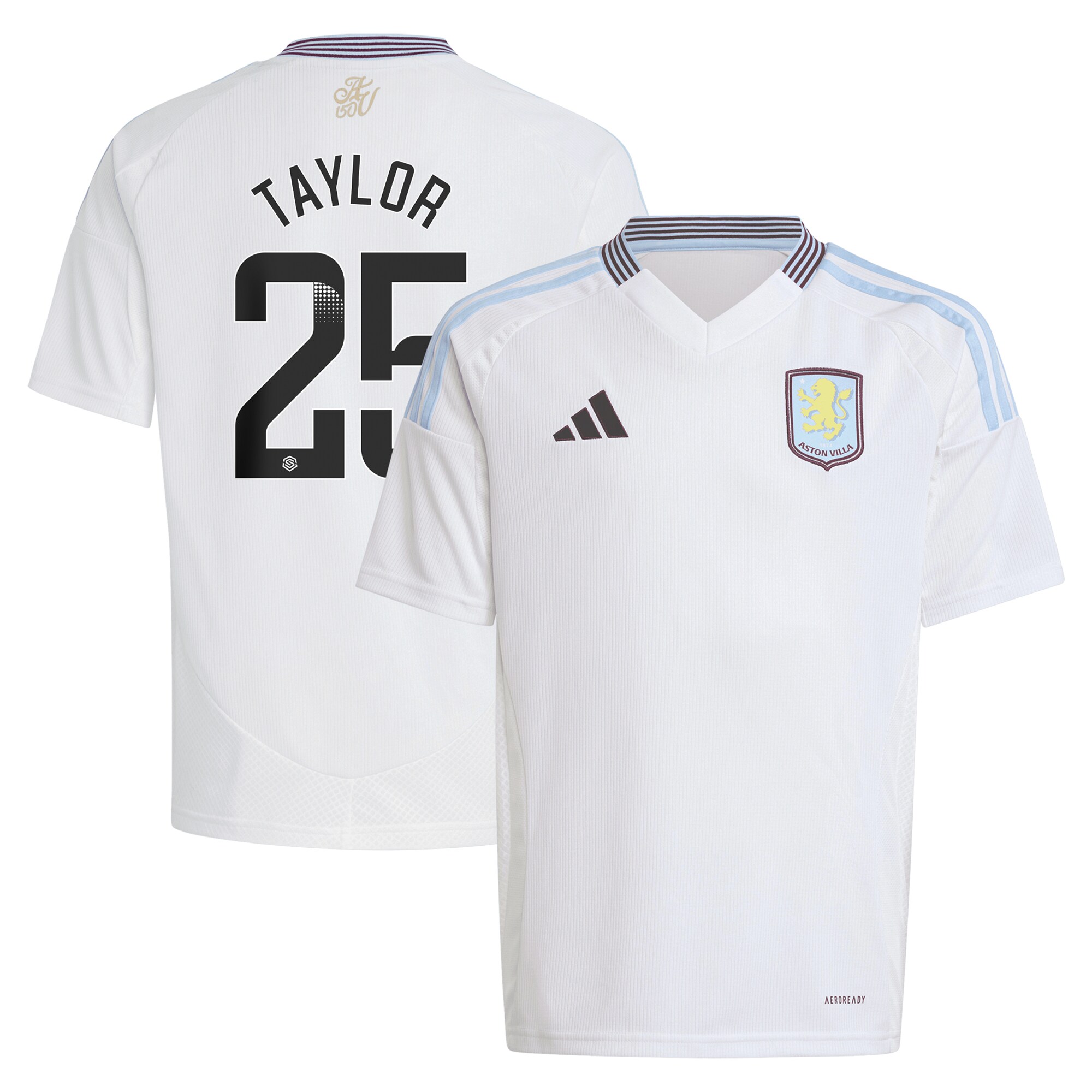 aston villa wsl away shirt 2024-25 – kids with taylor 25 printing Collection | Aston Villa Jerseys for True Fans