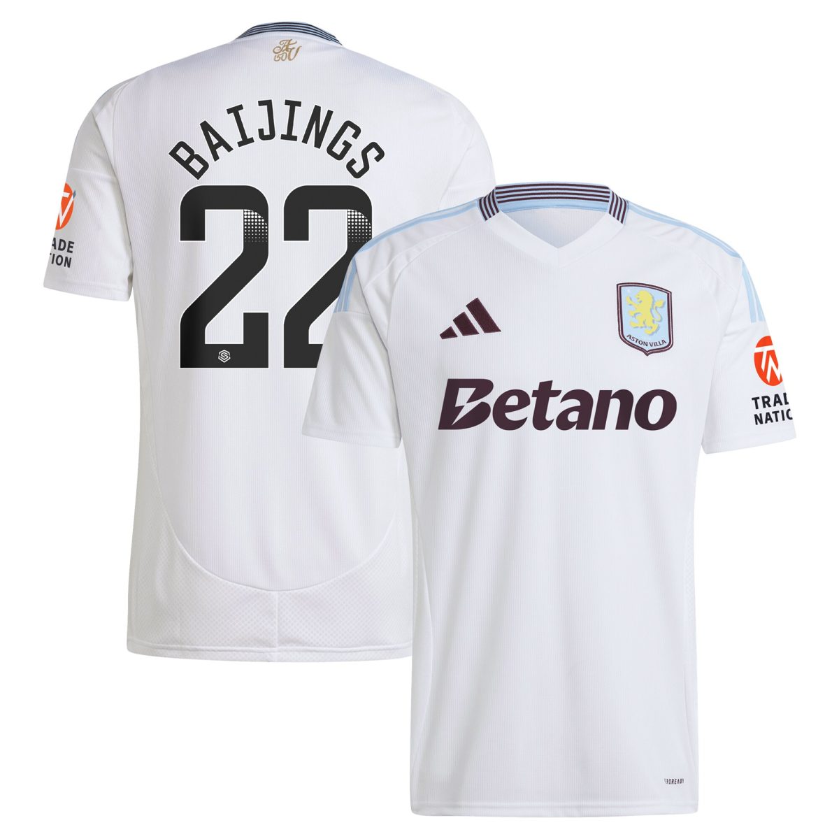 aston villa wsl away shirt 2024-25 with baijings 22 printing Collection | Aston Villa Jerseys for True Fans