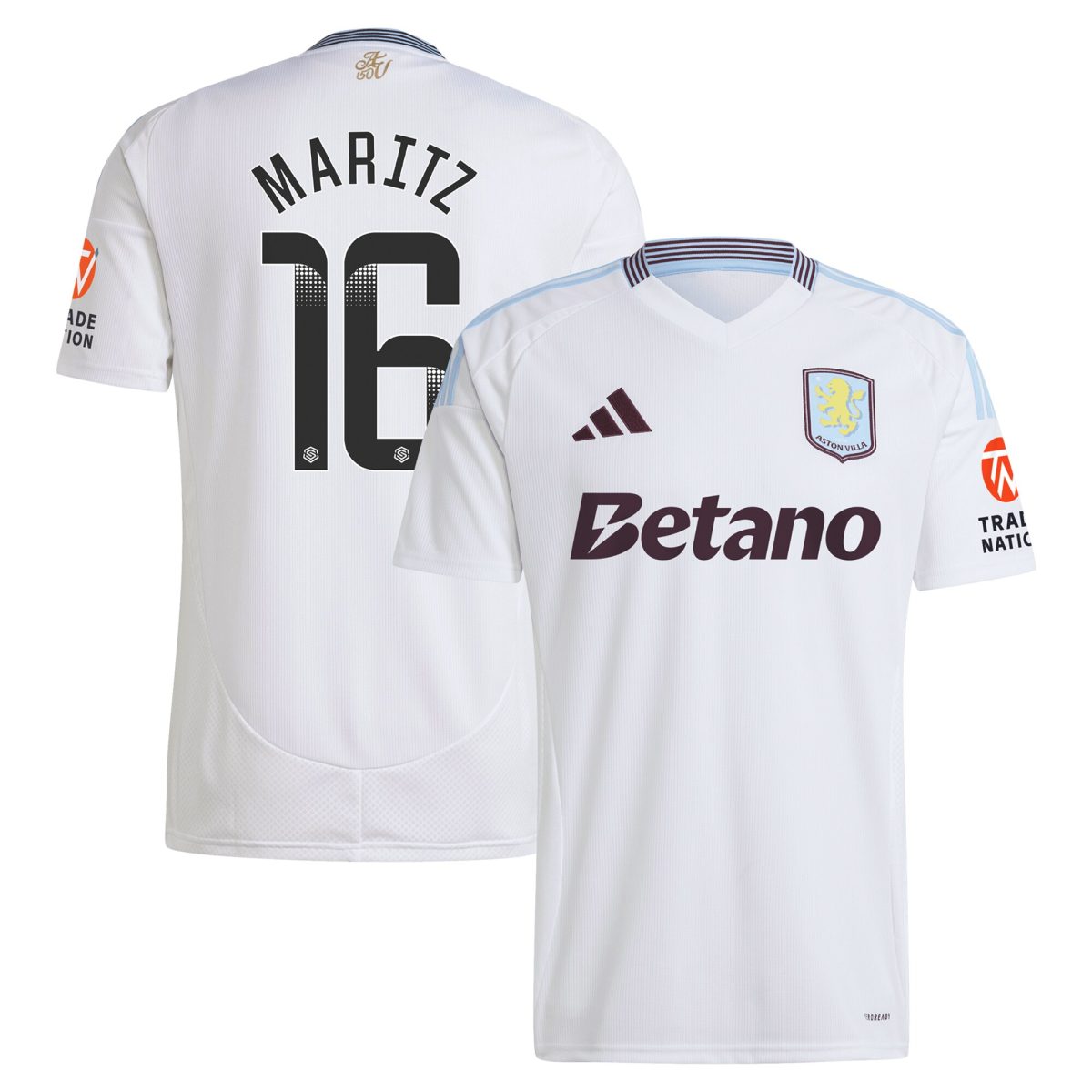 aston villa wsl away shirt 2024-25 with maritz 16 printing Collection | Aston Villa Jerseys for True Fans