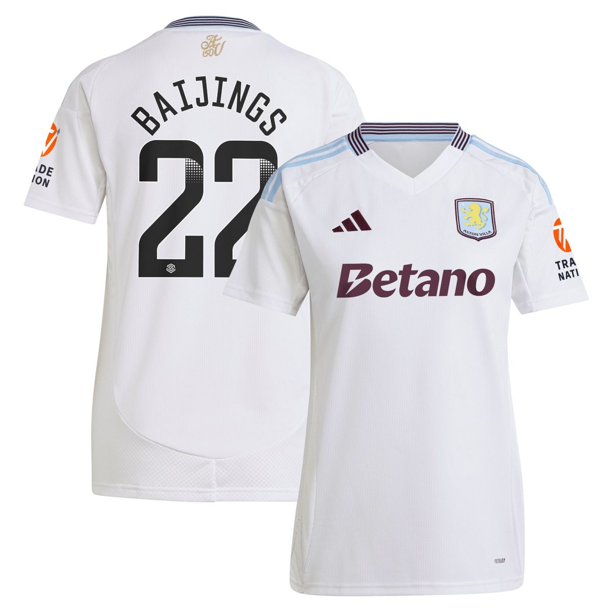 aston villa wsl away shirt 2024-25 – womens with baijings 22 printing Collection | Aston Villa Jerseys for True Fans