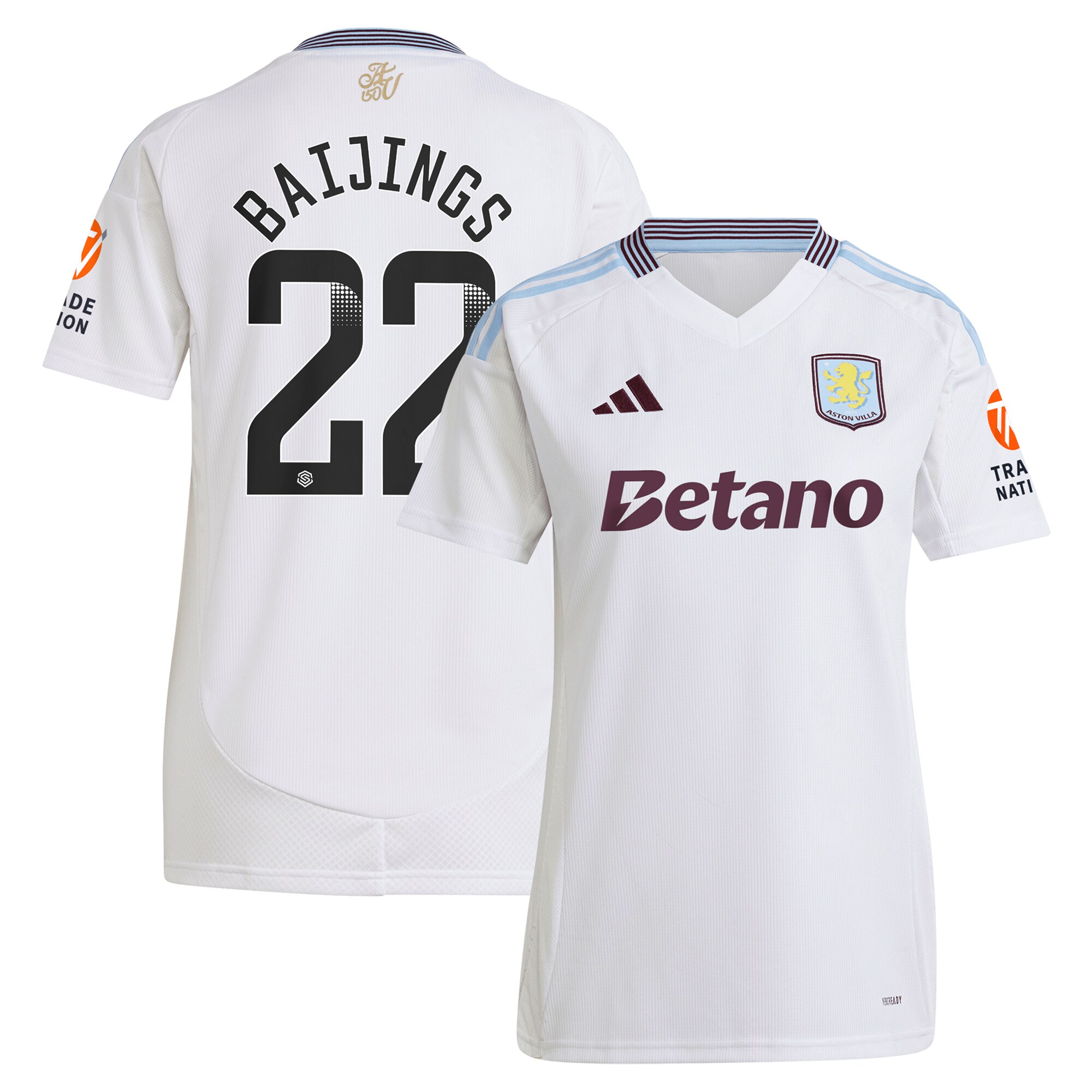 aston villa wsl away shirt 2024-25 – womens with baijings 22 printing Collection | Aston Villa Jerseys for True Fans