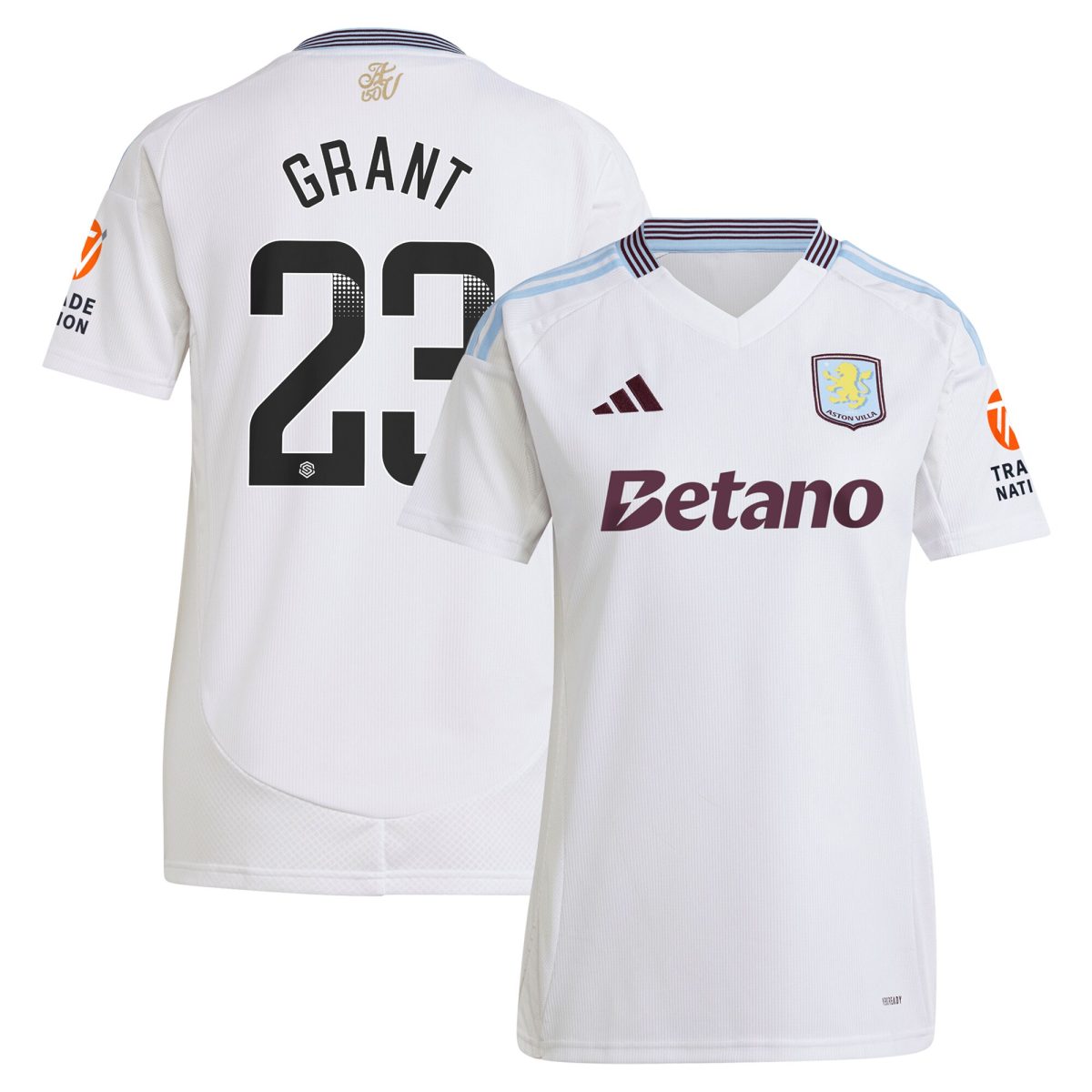 aston villa wsl away shirt 2024-25 – womens with grant 23 printing Collection | Aston Villa Jerseys for True Fans