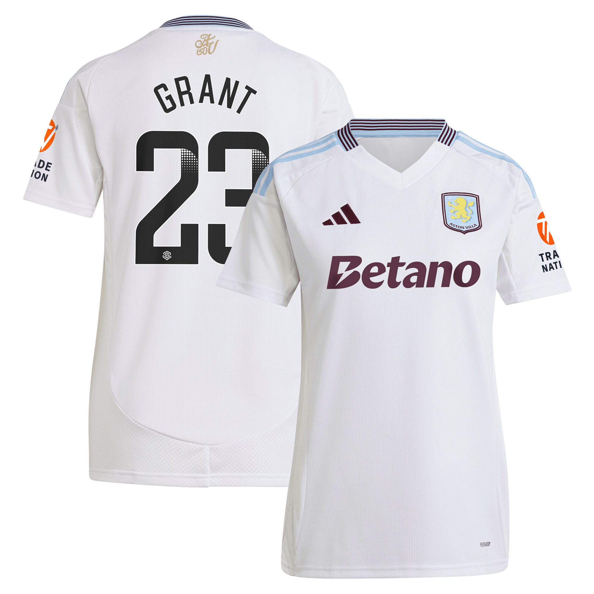aston villa wsl away shirt 2024-25 – womens with grant 23 printing Collection | Aston Villa Jerseys for True Fans
