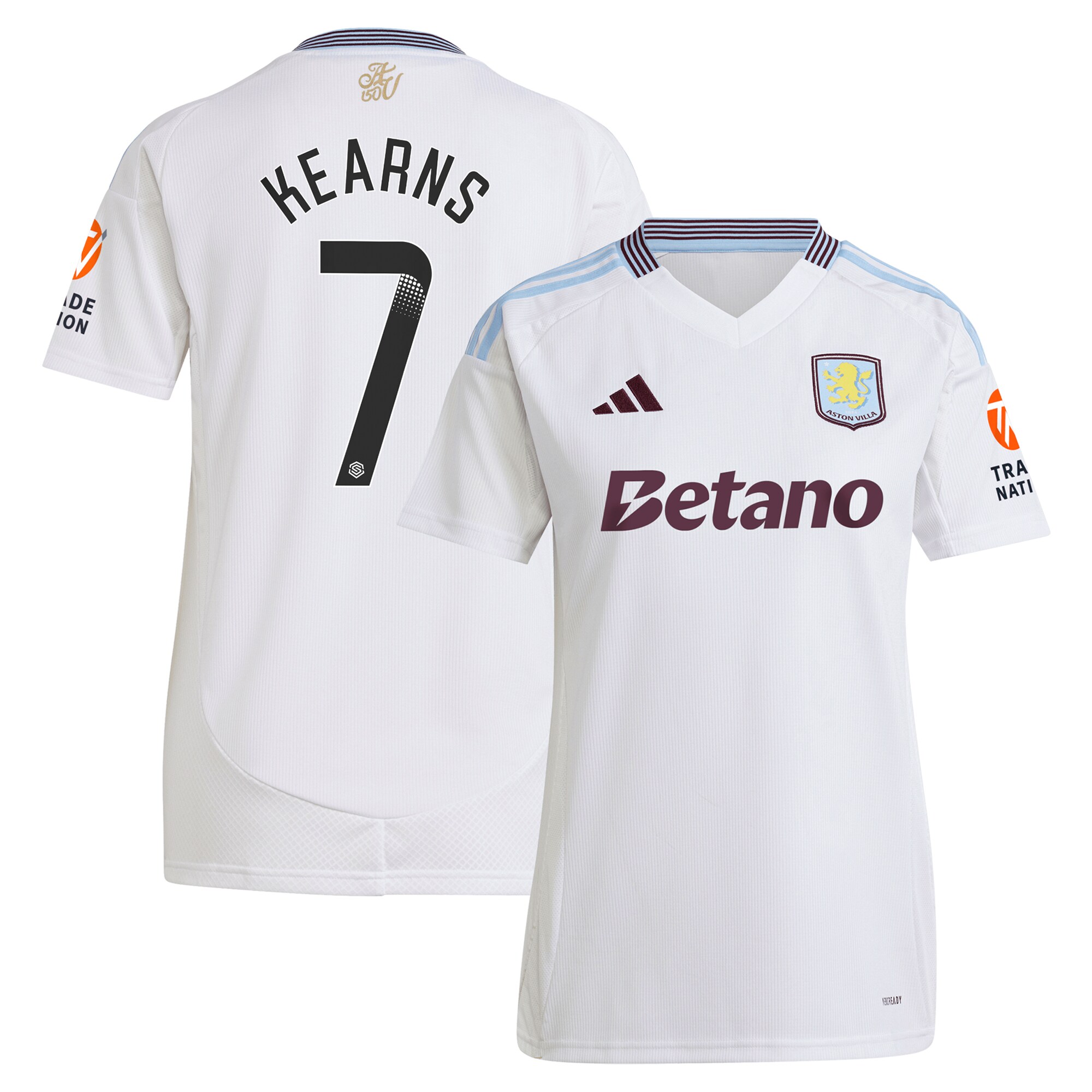 aston villa wsl away shirt 2024-25 – womens with kearns 7 printing Collection | Aston Villa Jerseys for True Fans
