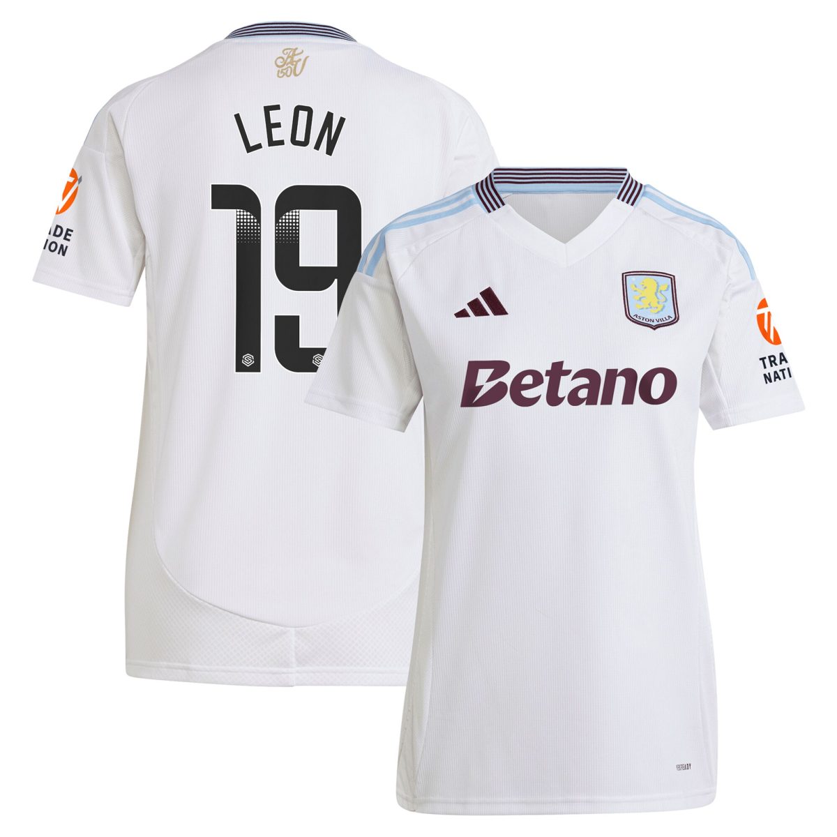 aston villa wsl away shirt 2024-25 – womens with leon 19 printing Collection | Aston Villa Jerseys for True Fans