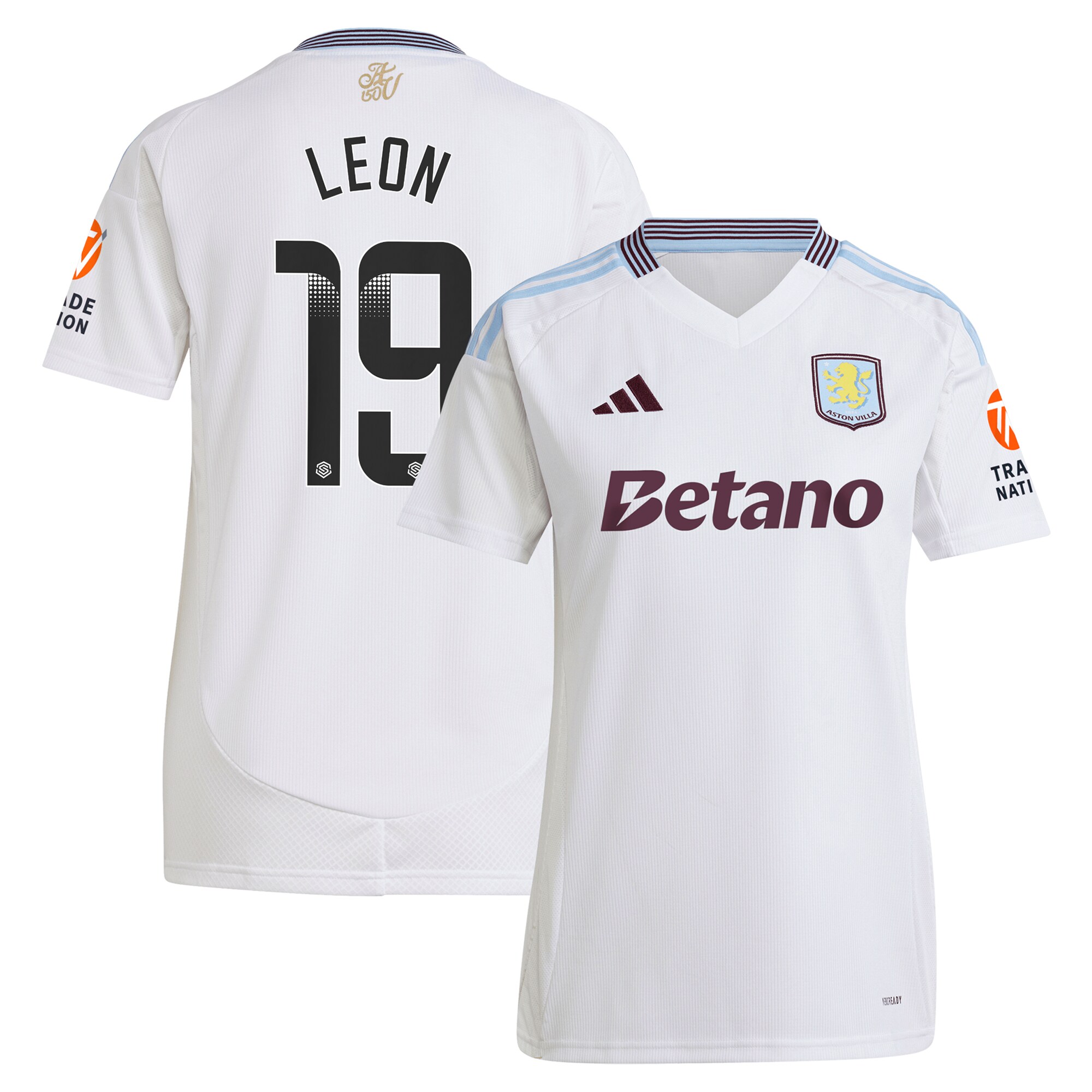 aston villa wsl away shirt 2024-25 – womens with leon 19 printing Collection | Aston Villa Jerseys for True Fans