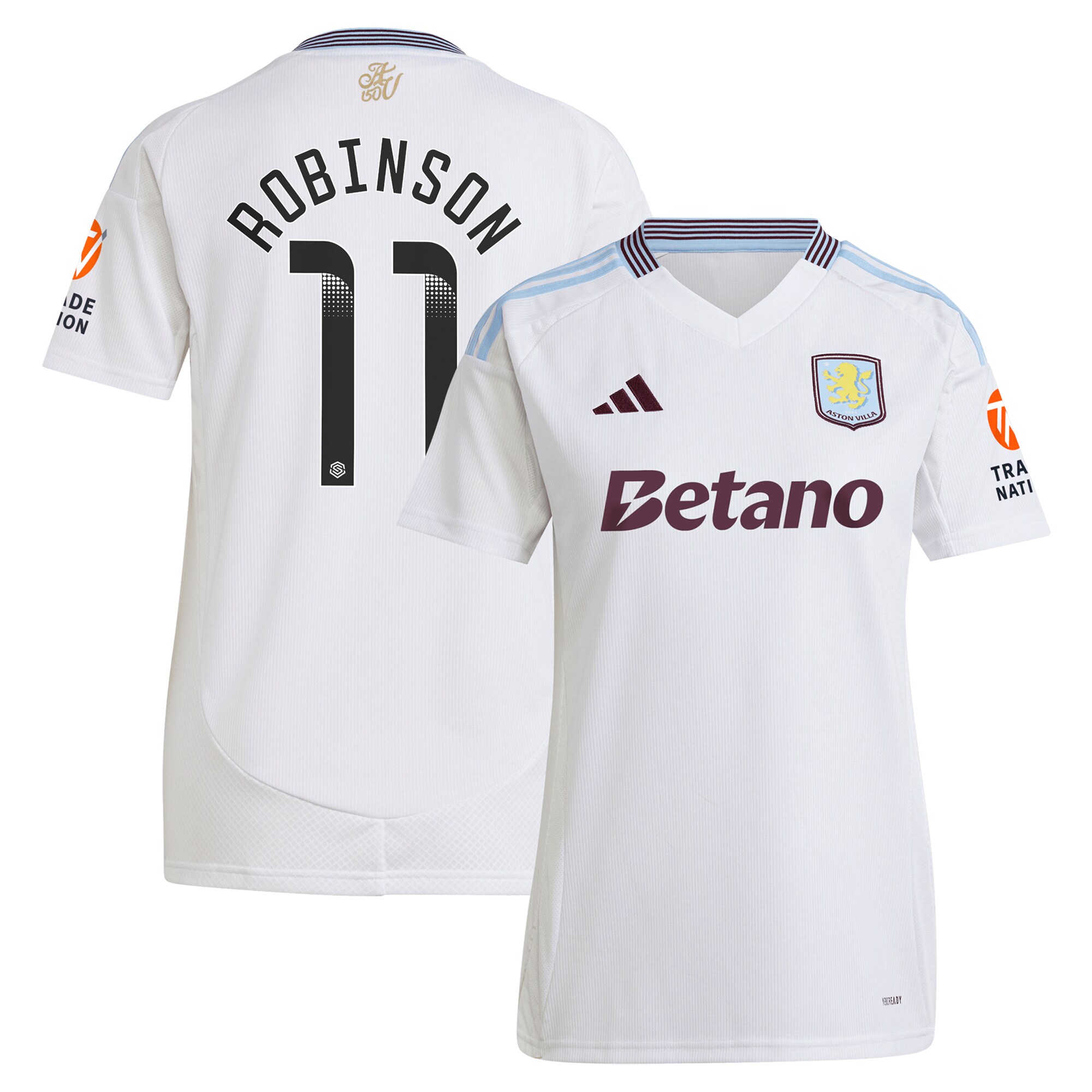 aston villa wsl away shirt 2024-25 – womens with robinson 11 printing Collection | Aston Villa Jerseys for True Fans
