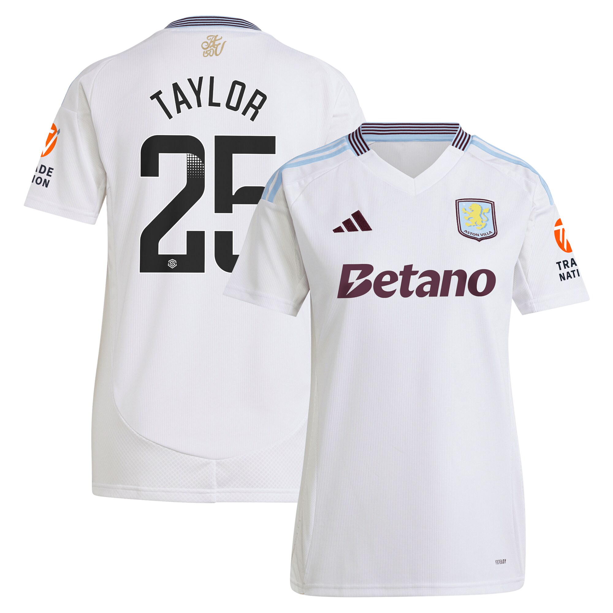 aston villa wsl away shirt 2024-25 – womens with taylor 25 printing Collection | Aston Villa Jerseys for True Fans