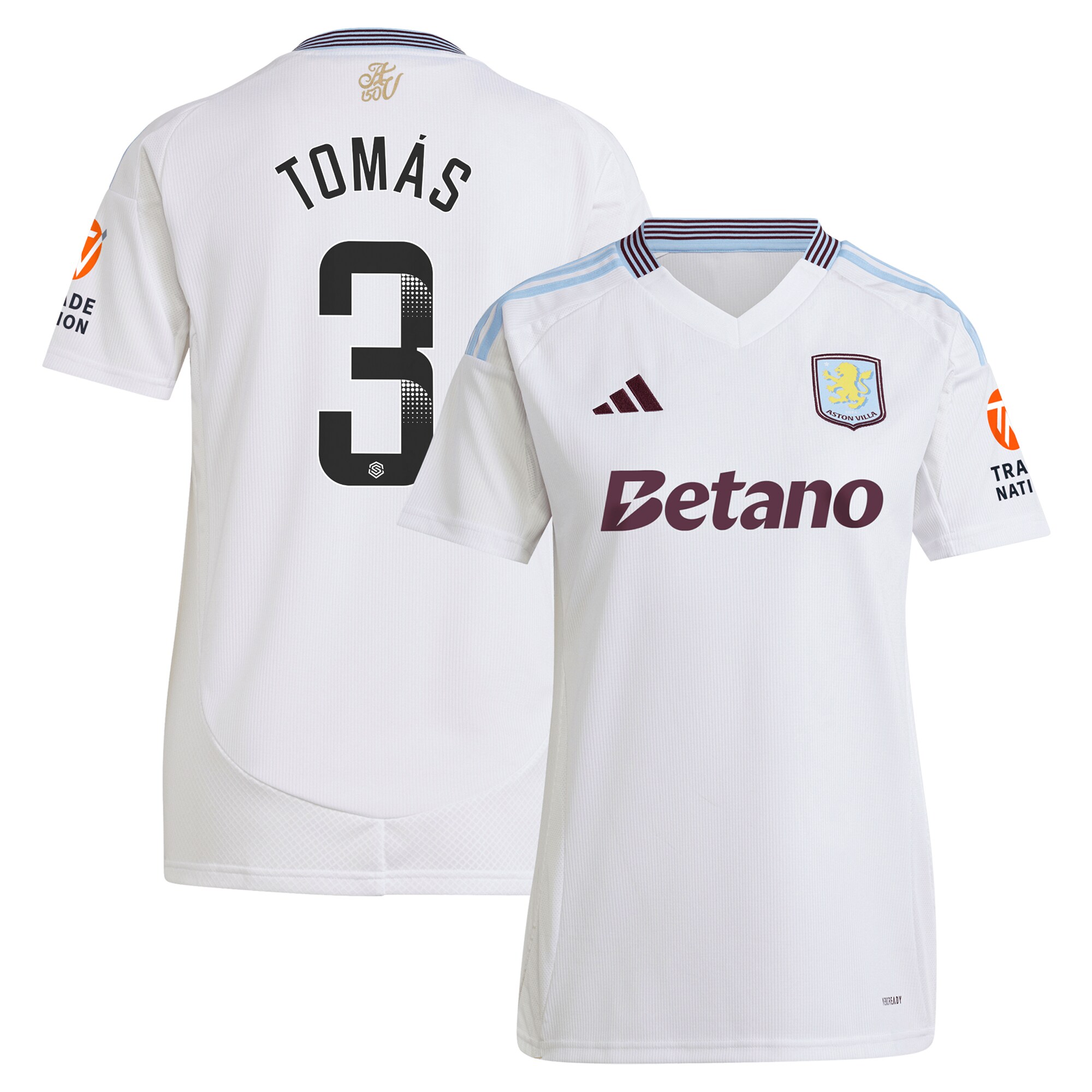 aston villa wsl away shirt 2024-25 – womens with tomás 3 printing Collection | Aston Villa Jerseys for True Fans